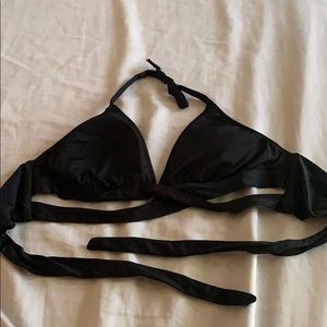 A black strappy bikini top
